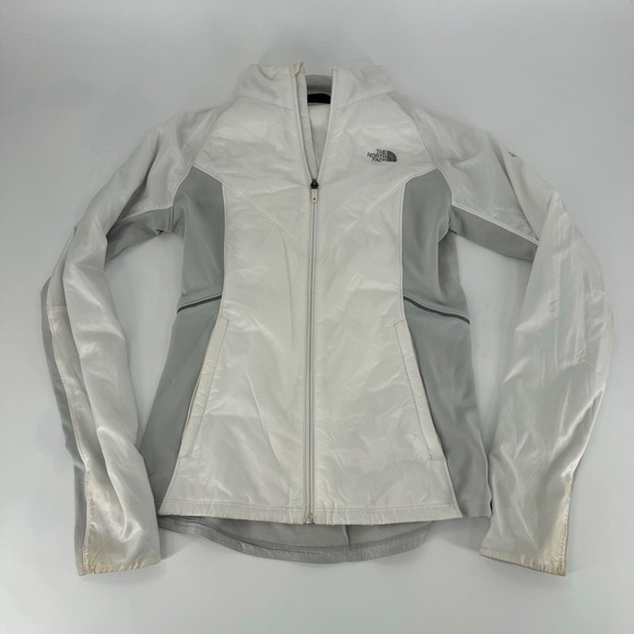 The North Face Jackets & Blazers - The North Face Flight Series Womens Running Jacket White Gray Full Zip Small